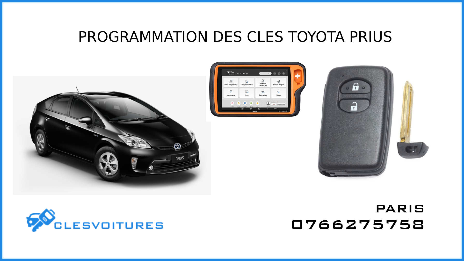 Programmation des cles Toyota Prius